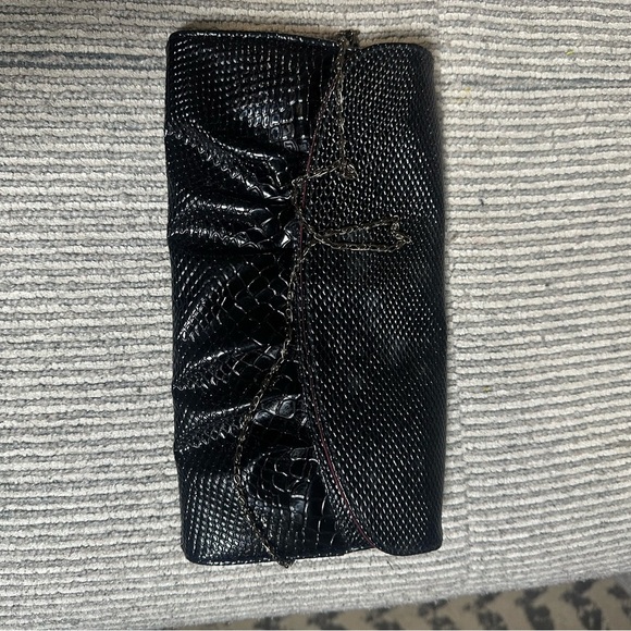 Glossy Black Textured Purse with Velvet Interior ❤️🔥 - Picture 2 of 5